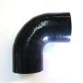 1 5 In 90 Degrees Silicone Elbow 4 Ply Heavy Duty Hose Coupler Black Logo Less Design 150 Psi Maximum Working Pressure 