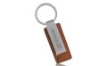 Nissan 350z Brown Leather Key Chain With Silver Metal Strip Keychain 