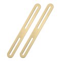 2 Pack Stainless Steel Flat Mending Plates 8 5 Inch Support Bracket With Slotted Holes Fixing Connector For Wood Furniture Gold 