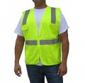 3c Products Sv2100 Ansi Isea Class 2 High Visibility Surveyor Mesh Safety Vest Reflective Zipper Pockets Neon Green 7xl 