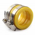Newsmarts Yellow Carburetor Insulator Intake Boot Carburetor Rubber Adapter Manifold For 100-200cc Atv Scooter Dirt Bike Go