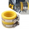 Newsmarts Yellow Carburetor Insulator Intake Boot Carburetor Rubber Adapter Manifold For 100-200cc Atv Scooter Dirt Bike Go