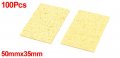 Uxcell 100pcs Soldering Iron Replacement Sponges Cleaning Pads 50mmx35mm