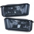 G-plus Fog Lights Lamps Assembly Compatible With 2007-2015 Chevy Silverado Tahoe Suburban Smoked Lens Front Bumper Pair 12v 24w