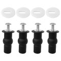 Grabote Toilet Seat Fixing Kit 4 Pack Top Mount Screws With Expanding Rubber Nuts Fits 14-16mm Holes 