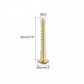 Uxcell Wood Screws M2 5 X 20mm Slotted Round Head Brass Self-tapping Screw 100 Pcs