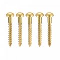 Uxcell Wood Screws M2 5 X 20mm Slotted Round Head Brass Self-tapping Screw 100 Pcs