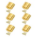 6pcs Toggle Catch Lock 1 X 0 8 Hasp Latch Mini Clasp With Mounting Screws For Jewelry Box Gift Wooden Cabinet Gold 