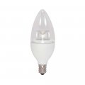 Satco S29618 Candelabra Light Bulb In White Finish Clear 