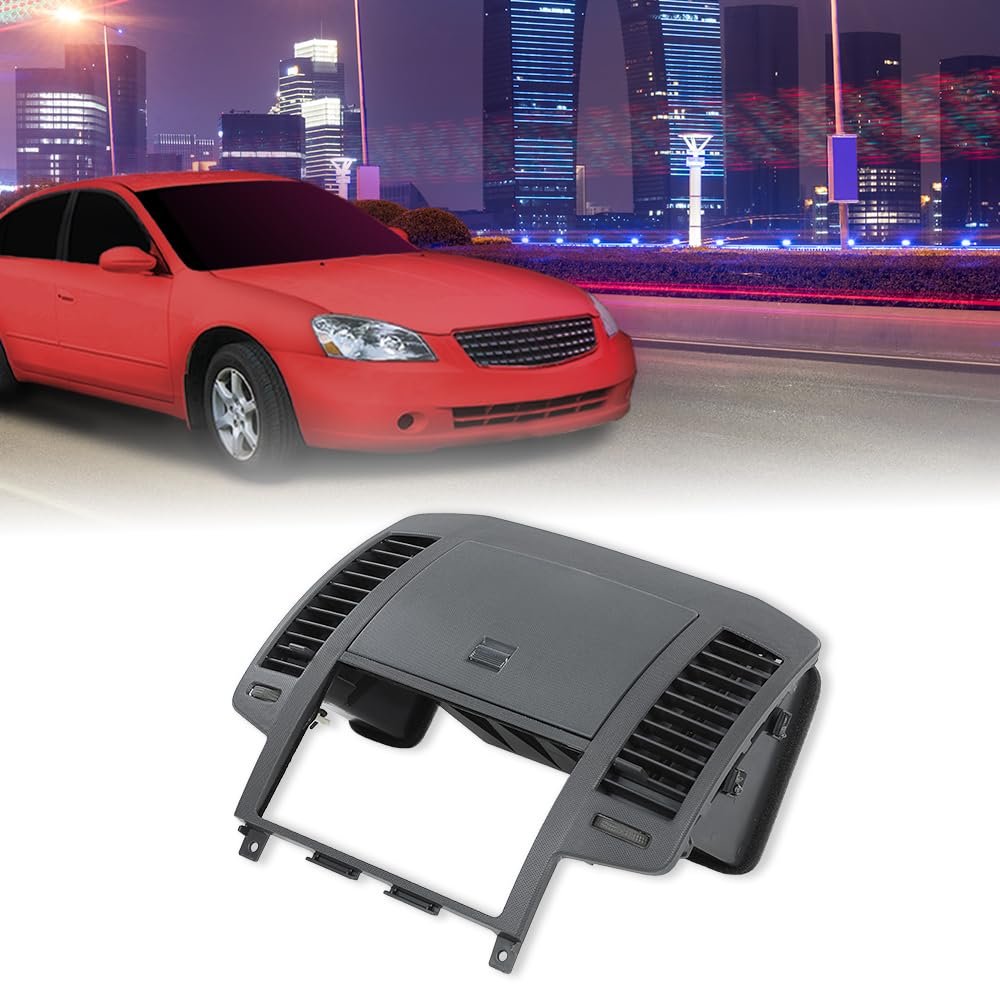 Center Dash Bezel Panel Ac Vents Cubby Storage For Nissan Altima 2005 2006 Gray Abs Plastic Dashboard Trim Cover