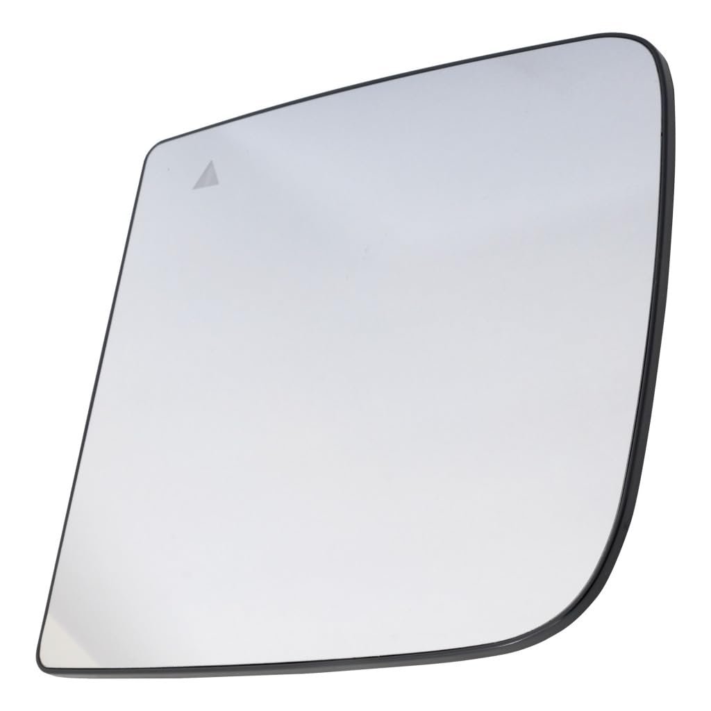 Mirror Glass For Ram 1500 2019 2020 2021 2022 Driver Side Upper Manual Towing Non Heated Black Trim With Blind Spot Detection