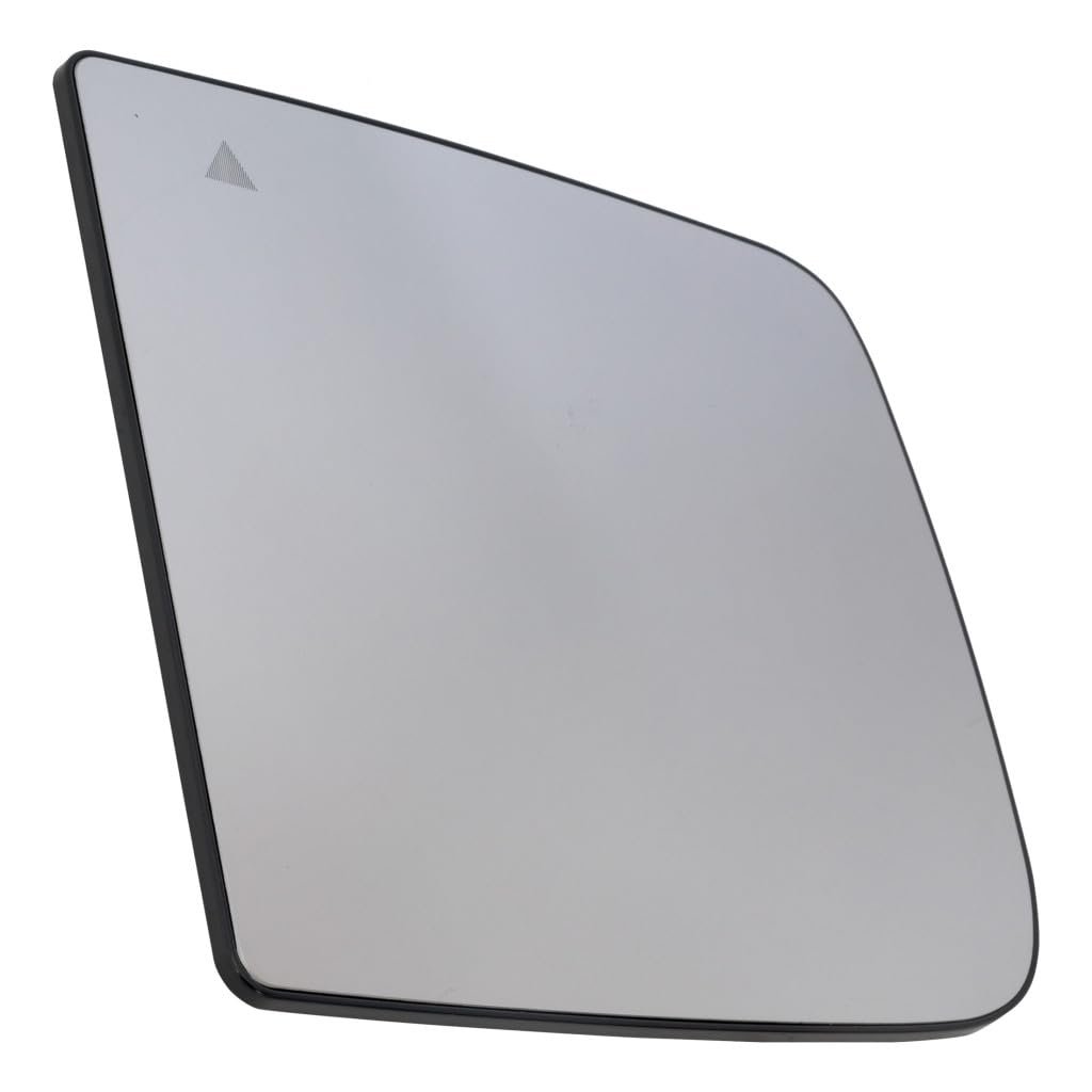 Mirror Glass For Ram 1500 2019 2020 2021 2022 Driver Side Upper Manual Towing Non Heated Black Trim With Blind Spot Detection