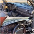 Ecotric Dashboard Cover Overlay Compatible With 1998-2002 Dodge Ram 1500 2500 3500 Black Dash Molded Skin Cap