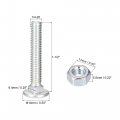 Uxcell 1 4-20 X 1-1 2 Square Neck Carriage Bolts With Nuts Washers Carbon Steel Coach Bolt Screws 10 Set