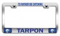 I D Rather Be Catching Tarpon Fishing Chrome Metal License Plate Frame Tag Holder N65 