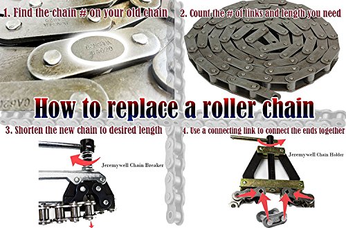 Roller Chain Tools Kit For Ansi 60 80 100 And More Holder Puller Breaker Cutter