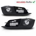 Amerilite For 2016-2018 Honda Civic 2dr 4-door Clear Replacement Bumper Fog Light Assembly Pair W Black Bezel Passenger And