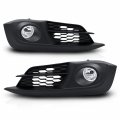 Amerilite For 2016-2018 Honda Civic 2dr 4-door Clear Replacement Bumper Fog Light Assembly Pair W Black Bezel Passenger And