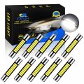 Everbright White 29mm Festoon Led For Car Visor Mirror Lights 6641 6612f 7065 Bulb 12v Dome Light 4014-9smd Pack Of 10 