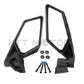 Racing Side Mirrors Set For Can Am Maverick X3 Max And R 2017 2018 Adjustable Utv Off Road Windshield Mount Black 