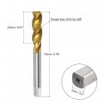Uxcell Spiral Flute Threading Tap 5 16-24 Unf Hss High Speed Steel Titanium Plated Machine Thread Screw 3 Flutes Tapping Tool