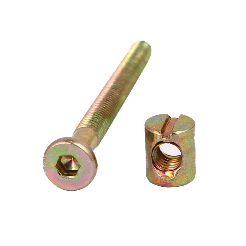 M6x75mm Total Length -40mm Thread Hex Key Drive Socket Furniture Bolt W ...
