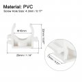 Uxcell Pvc Water Pipe Clamps 50pcs Fit For 16mm 5 8 Od Hose Hanger Support Pex Tubing U-shaped Buckle Clips