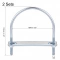 Uxcell Round U-bolts 2 Sets 3 5 89mm Inner Width 110mm Length Steel M6 With Nut Plate Washer