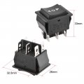 Uxcell Dpdt Boat Rocker Switch Toggle For Marine 6pins Momentary On Off On Ac 250v 16a 125v 20a 1pcs