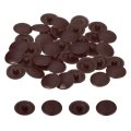160pcs Screw Cap Covers 12mm Waterproof Plastic Decorative Caps For Phillips Cam Lock Nuts Self-tapping Screws Dark Brown 