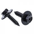 30pcs Bumper Cover Tapping Screws M5 X 20mm 8mm Hex For Hyundai Kia Replaces 1244205207b Black Stainless Steel Bolts And