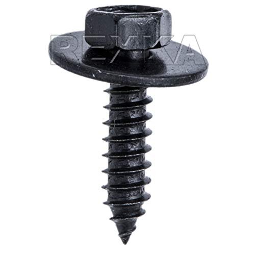 30pcs Bumper Cover Tapping Screws M5 X 20mm 8mm Hex For Hyundai Kia Replaces 1244205207b Black Stainless Steel Bolts And