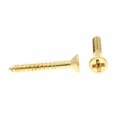 Prime-line Wood Screw Flat Head Phillips 6 X 1 In Solid Brass Pack Of 100