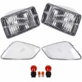 Hecasa Clear Lens Bumper Signal Side Marker Lights Compatible With 1997-2006 Jeep Wrangler Tj