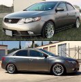 3d Wavy Style Smoked Window Visor Weather Guard For 2009-2013 Kia Forte 4 Door Sedan