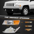Hercoo Front Turn Signal Light Lamp Cover Compatible With Jeep Patriot 2007 2008 2009 2010 2011 2013 2014 2015 2016 2017 Marker