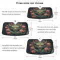 Car Windshield Sun Shade Dragon With Red Rosesshades Sun Visor Protector Foldable Blocks Uv Rays