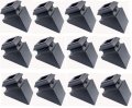 Nc Metal Baluster Shoes 12 Pcs Slant With Screws For Use 1 2 Square Balusters Satin Black 