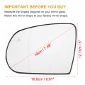 Uxcell Car Left Driver Side Heated Mirror Glass Replacement W Backing Plate For Jeep Cherokee 2014-2019