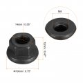 Uxcell M8 Flange Hex Nuts 2pcs Grade 12 9 Carbon Steel Black Oxide Finished For Machinery