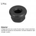 Uxcell M8 Flange Hex Nuts 2pcs Grade 12 9 Carbon Steel Black Oxide Finished For Machinery