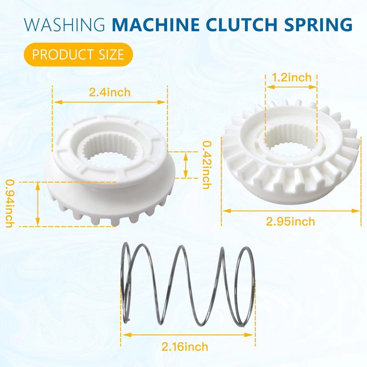 Wh05x24185 Washing Machine Clutch And Wh01x24434 Washer Spring Fit For Ge Gtw485asj5ws Gtw490acj5ws Gtw490acj5ww Gtw680bpl1dg