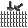 40pcs M6x16mm T Slot Drop-in Bolt Carbon Steel Hammer Head Bolts Shape Stud Sliding Screw For European Standard 30 Series