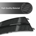 G-plus Front Bumper Fog Light Cover Grille Pair Black Compatible With 2015-2018 Audi A6 C7 S-line 4g0807682an 4g0807681an