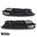 G-plus Front Bumper Fog Light Cover Grille Pair Black Compatible With 2015-2018 Audi A6 C7 S-line 4g0807682an 4g0807681an