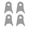 4 Pack Weld On Shock Tab Mount Tube Mounts For Rock Buggy Sand Rail 