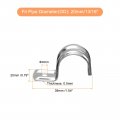 Uxcell 25pcs 13 16 Inch Rigid Pipe Straps One Hole R Shape Bracket Stainless Steel Clamp For Tube Wire Installation