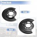 X Autohaux 1 Set Rear Brake Dust Shield Backing Plates For Ford F250 Super Duty 1999-2010 4c3z-2209-aa