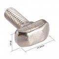 Uxcell M6x16mm T-slot Drop-in Stud Sliding Screw Bolt Carbon Steel 20pcs For 30 Series European Standard Aluminum Profile