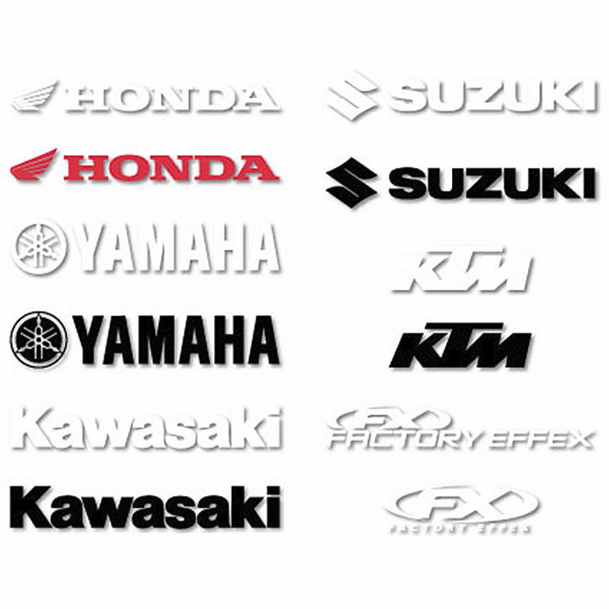 Factory Effex 19-94550 White 1 Die-cut Sticker